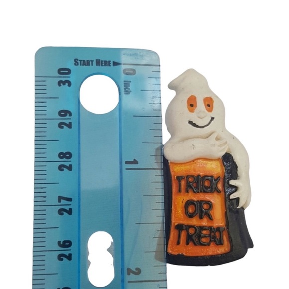 Lot of 3 Halloween Pins Brooches Trick or Treat Ghosts Jack-O-lantern Pumpkin - Picture 4 of 6